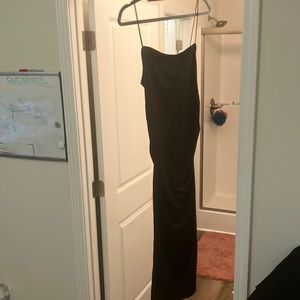 Black spaghetti strap dress